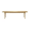 Table à manger C63E2TIL avec 2 rallonges, Oak nature oiled
