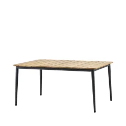Table à manger Core teak 160x100x74 cm, Pied Lava grey