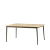 Table à manger Core teak 160x100x74 cm, Pied taupe