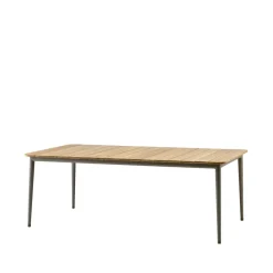 Table à manger Core teak 210x100x74 cm, Pied taupe