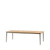Table à manger Core teak 274x100x74 cm, Pied taupe