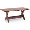 Table à manger Crate Dining Table 180x89,5 cm pin laqué, iron red