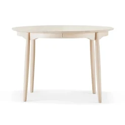 Table à manger divisible Carl Ø115 cm, Bouleau laqué mat clair