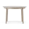 Table à manger divisible Carl Ø115 cm, Chêne huilé blanc