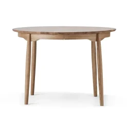 Table à manger divisible Carl Ø115 cm, Chêne huilé naturel