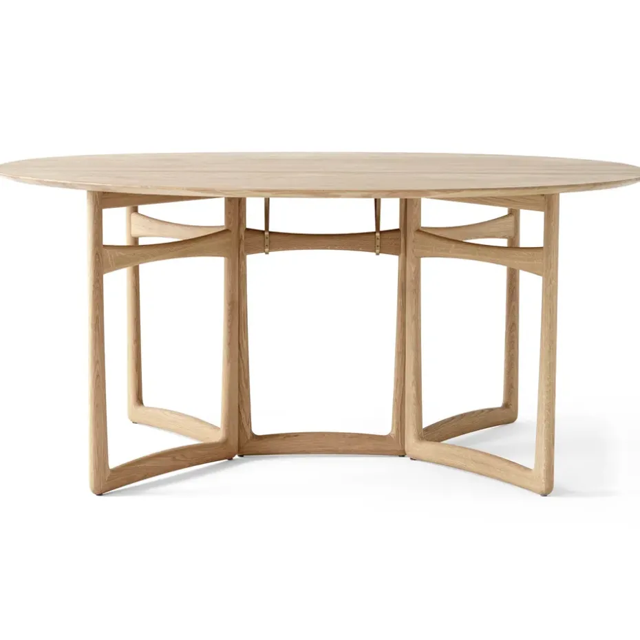 Table à manger Drop Leaf HM6, Chêne huilé blanc