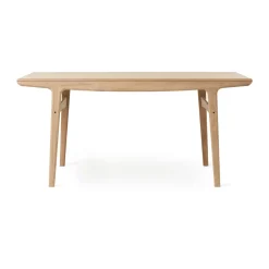 Table à manger Evermore avec 2 rallonges de 45 cm chacune, Natural oak, 160 cm