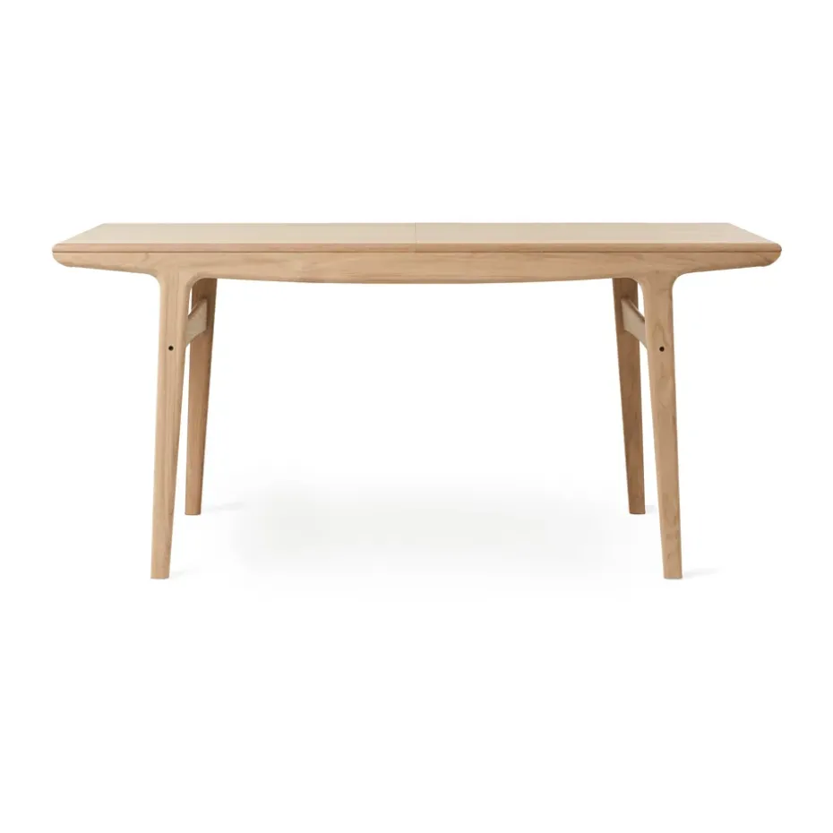 Table à manger Evermore avec 2 rallonges de 45 cm chacune, Natural oak, 160 cm