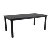Table à manger extensible Lomma, Noir 194-312 cm