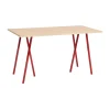 Table à manger Loop Stand 87,5x180 cm, Maroon red-clear lacq. oak