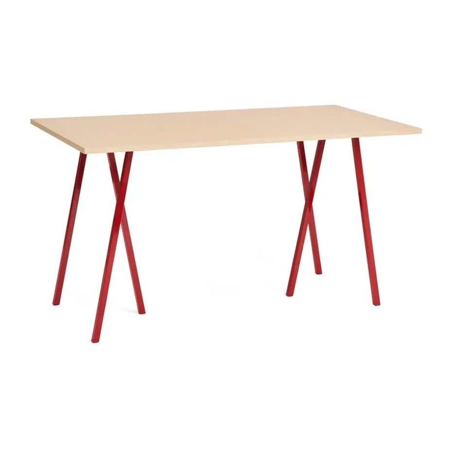 Table à manger Loop Stand 87,5x180 cm, Maroon red-clear lacq. oak