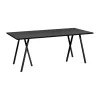 Table à manger Loop Stand incl. support 87,5x180 cm, Black-black linoleum-lacq. ash