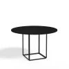 Table à manger ronde Florence, Black ash-ø 120 cm-structure noire