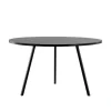 Table à manger ronde Loop Stand, Black linoleum-black, Ø120 cm