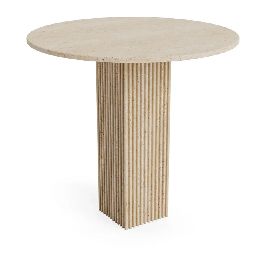 Table à manger Soho, Beige, Ø80 cm