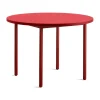 Table à manger Two-Colour Ø105 cm, Maroon red-red