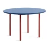 Table à manger Two-Colour Ø120 cm, Maroon red-blue