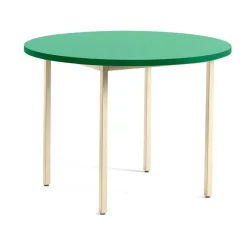 Table à manger Two-Colour Ø105 cm, Ivory-green mint