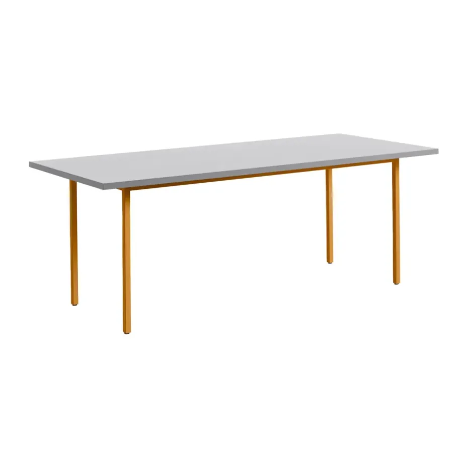 Table à manger Two-Colour 90x200 cm, Ochre-light grey