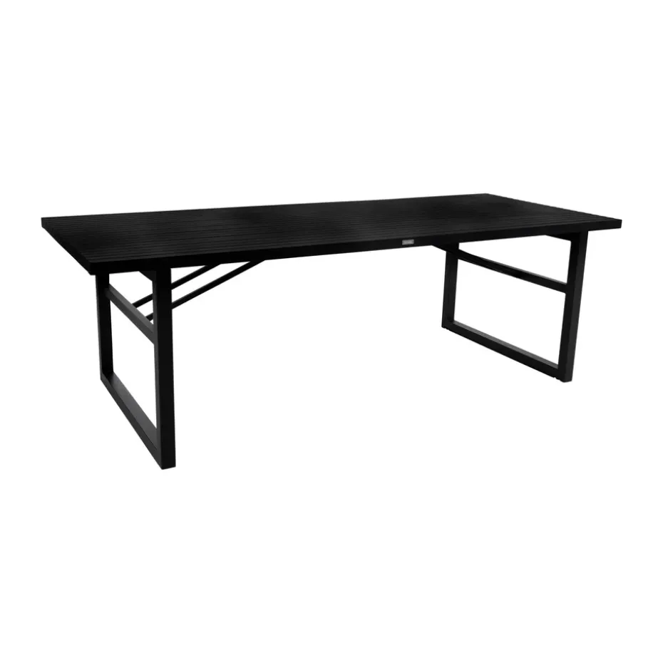 Table à manger Vevi, Noir 230 cm