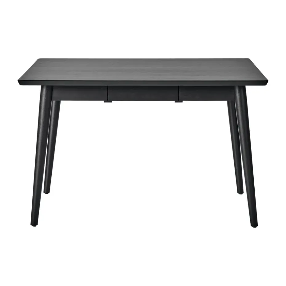 Table à manger VIOR 90x120 cm, Chêne laqué noir