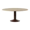 Table à pied central Midst, Oiled oak-dark red, Ø160 cm