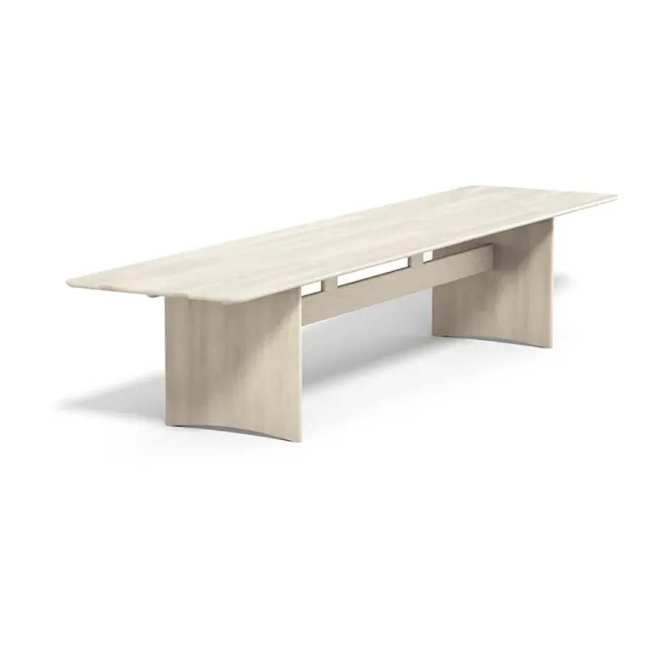 Table Alt 90x385 cm en bouleau, Vernis mat clair