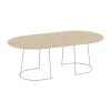 Table basse Airy, grand, Placage chêne laqué - off white