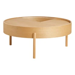 Table basse Arc Ø89 cm, Chêne huilé