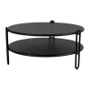 Table basse Blixt, Noir Ø85 cm