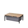 Table basse Conic avec rangement, Grey, teak