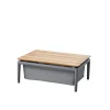 Table basse Conic avec rangement, Light grey, teak