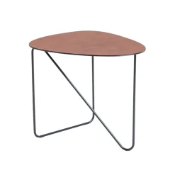 Table basse Curve, cuir cognac, bull, m
