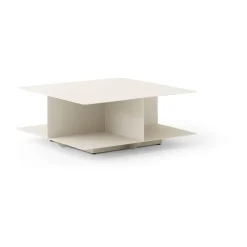 Table basse Develius EV3, Steel ivory, Ø89x40 cm