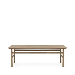 Table basse Grow, chêne laqué transparent, large