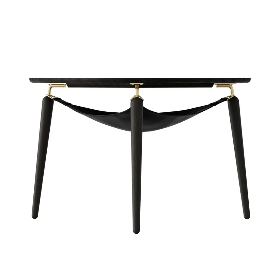 Table basse Hang Out, Chêne noir-laiton