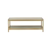 Table basse Ima 125x50 cm, Chêne blanchi pigmenté mat laqué – plateau en calcaire