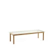Table basse Kofi, Oak-ribbed glass, 50 cm