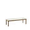 Table basse Kofi, Walnut-ribbed glass, 50 cm