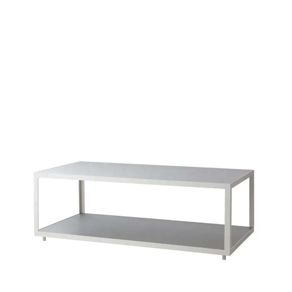Table basse Level céramique 62x122 cm, Light grey-white