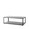 Table basse Level céramique 62x122 cm, Light grey-lava grey