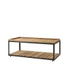 Table basse Level teak 62x122 cm, Lava grey