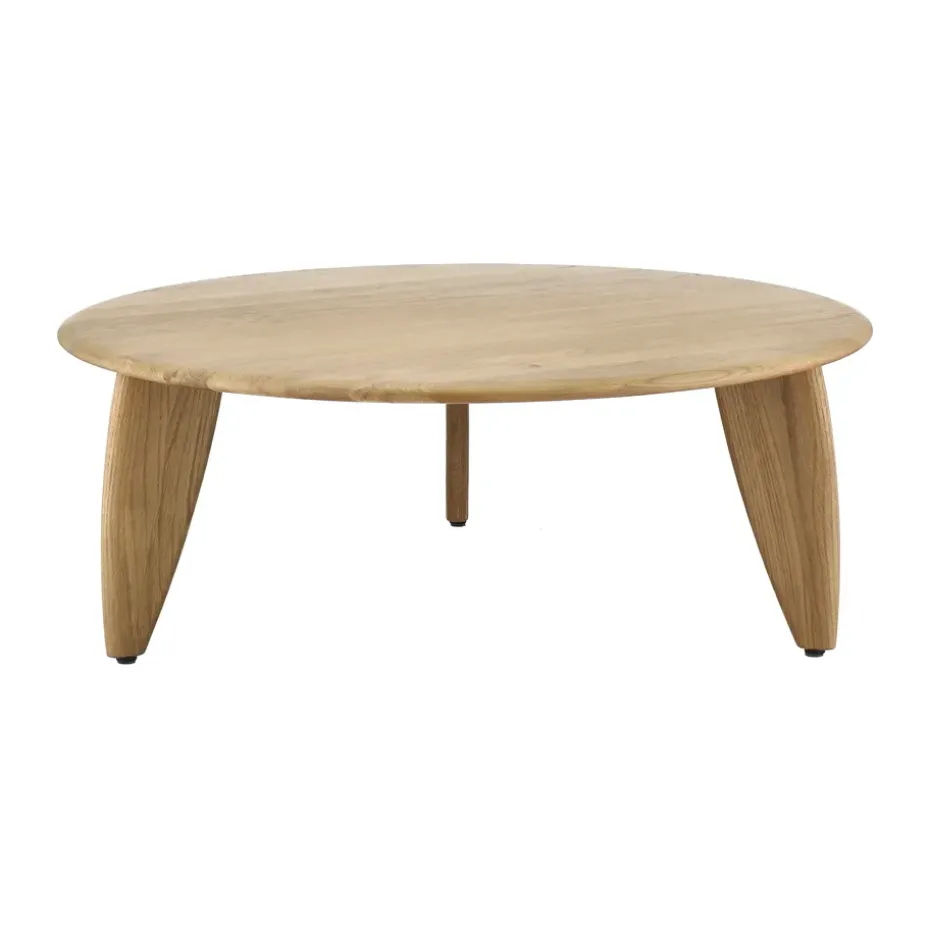 Table basse Lyckeby Ø80x29 cm, Chêne laqué naturel