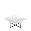 Table basse Ninety, marbre de Carrare, support noir