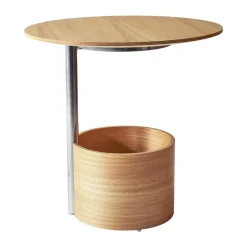 Table basse Parasol S Ø50 cm, Oak