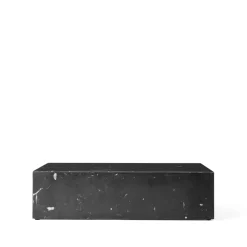 Table basse Plinth, black, low