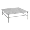 Table basse Rebar 100x104x33 cm, Grey marble-fossil