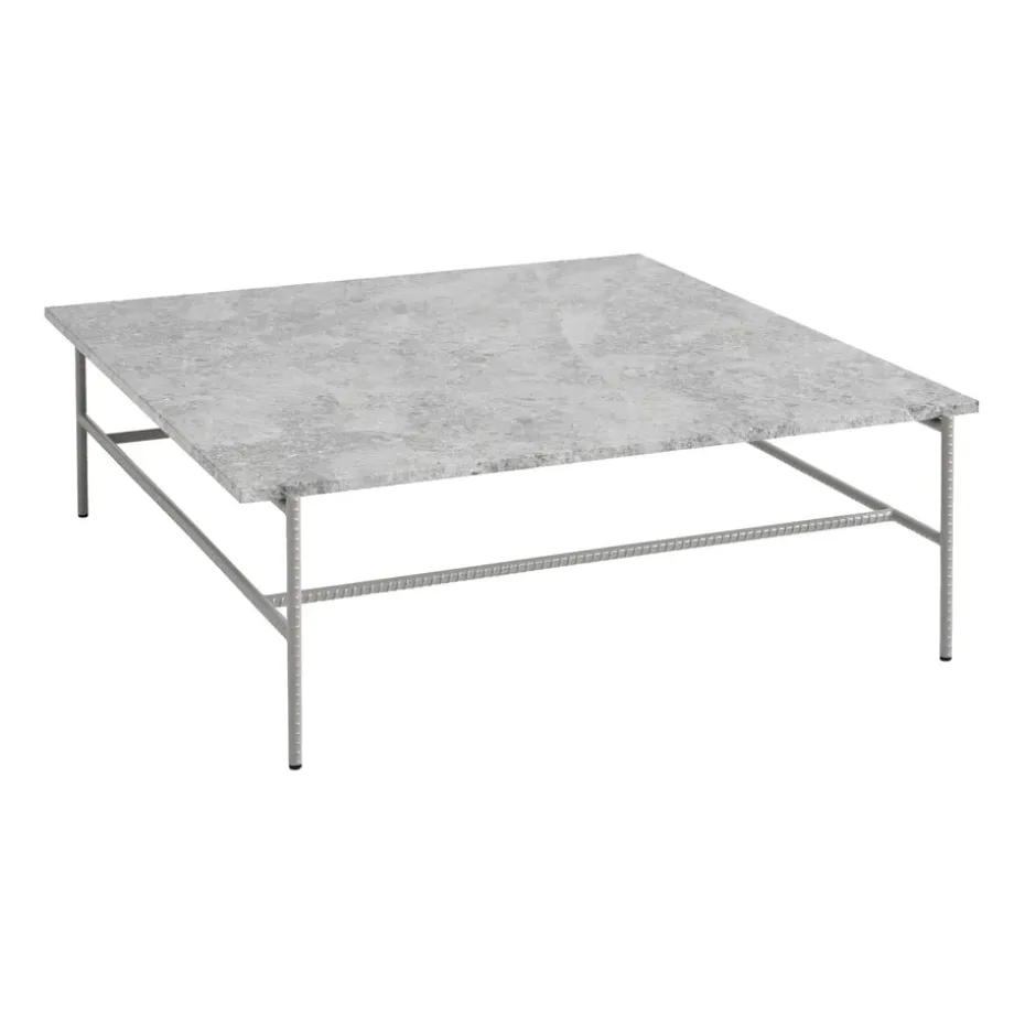 Table basse Rebar 100x104x33 cm, Grey marble-fossil
