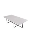 Table basse rectangulaire Ninety, marbre de Carrare, support noir