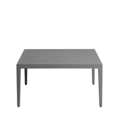 Table basse Santander 78x78x40 cm, Aluminium gris